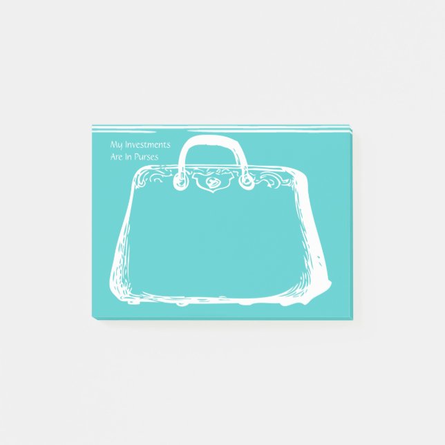 Bloco Post-it Meus investimentos estão em umas bolsas (Frente)