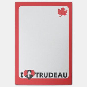 Bloco Post-it Mim coração Trudeau