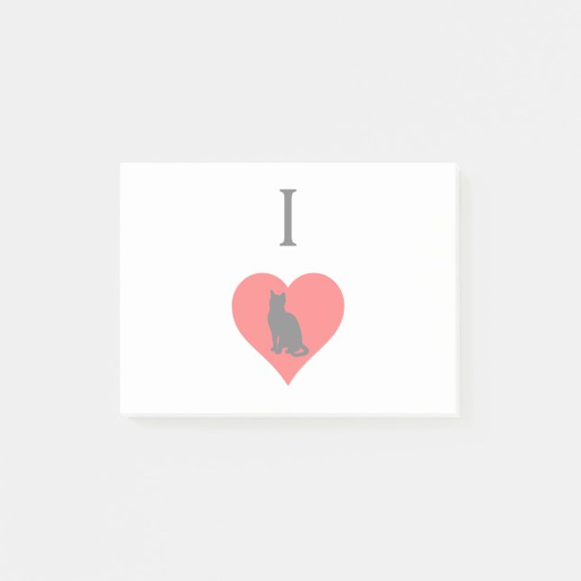 Bloco Post-it Mim gatos do coração (Frente)