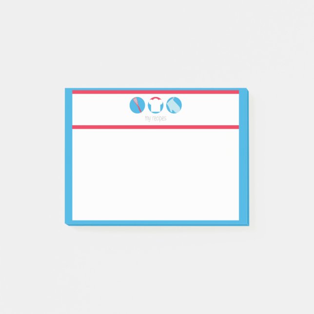 Bloco Post-it Minhas receitas (Frente)