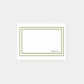 Bloco Post-it Minimalista Moldura Dourada Profissional