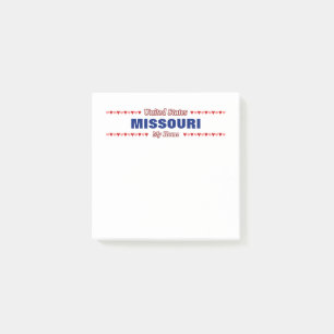 Bloco Post-it MISSOURI - My Home - United States;Corações