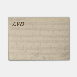 Bloco Post-it Monograma do manuscrito do piano de Beethoven