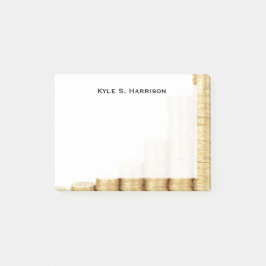 Bloco Post-it Monograma Feng Shui Aumenta Moedas Douradas