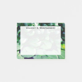 Bloco Post-it Monograma Lily Pad Pond Verde