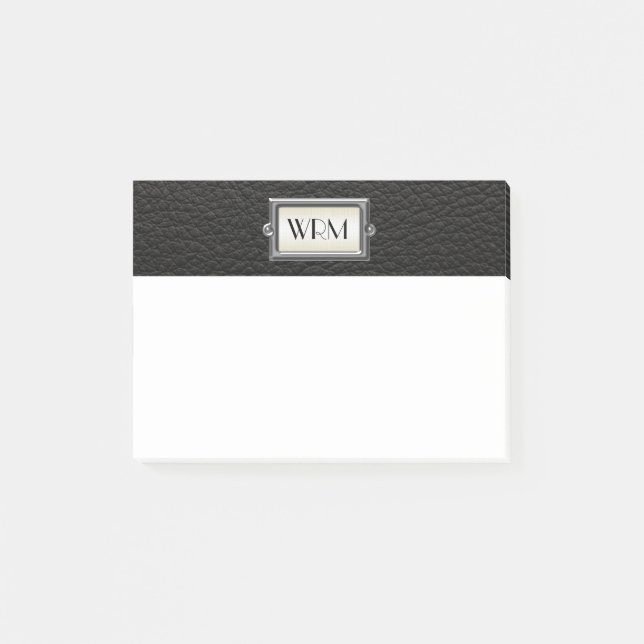 Bloco Post-it Monogrammed - Letra Executive Men Personalizada (Frente)