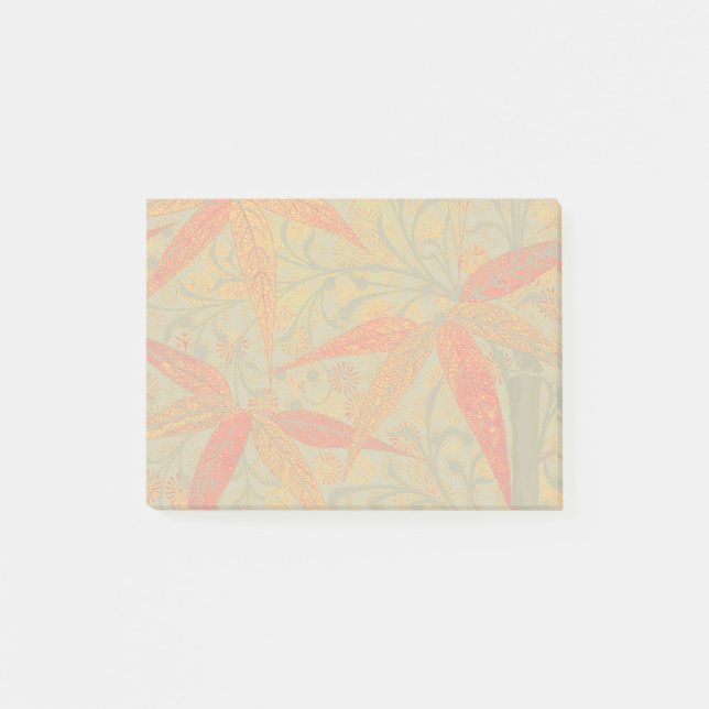 Bloco Post-it Morris & Co. Padrão Bambu Godwin Laranja & Salvia (Frente)