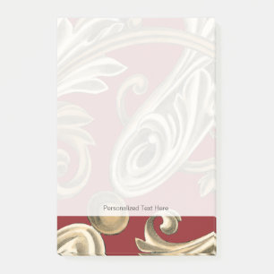Bloco Post-it Motif Botânico Elegante com Folhagem de Tan