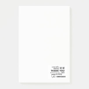 Bloco Post-it Multi obrigado da língua você