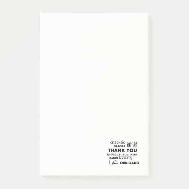 Bloco Post-it Multi obrigado da língua você (Frente)