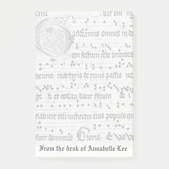 Bloco Post-it Música antiga (Frente)