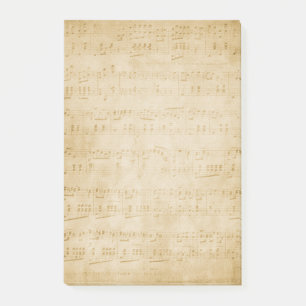 Bloco Post-it Música Vintage Sheet