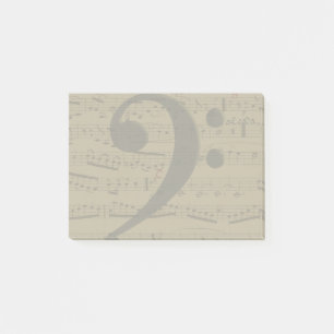 Bloco Post-it Musical Bass Clef sheet