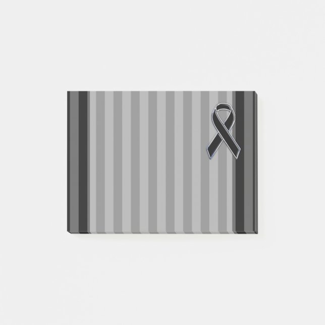 Bloco Post-it Na moda Black Ribbon Awarness Vertical Strips (Frente)