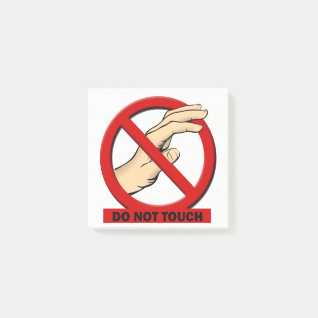 Bloco Post-it Não toque Poste 3x3 (Frente)