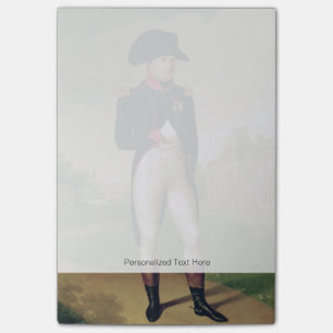 Bloco Post-it Napoleon mim na frente do castelo de Malmaison