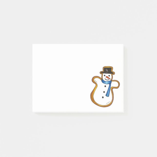 Bloco Post-it Natal Snowman Sugar Cookie Feriado Hanukkah (Frente)