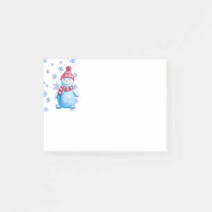 Bloco Post-it Neve com flocos de neve