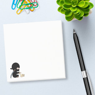 Bloco Post-it Ninja minúsculo que faz a estrela de jogo do pape