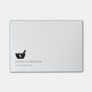 Bloco Post-it Nome do costume do símbolo do almofariz e do pilão