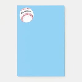 Bloco Post-it Nome do treinador de beisebol 4x6