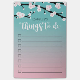 Bloco Post-it Nome feito sob encomenda de Ombre | da flor da