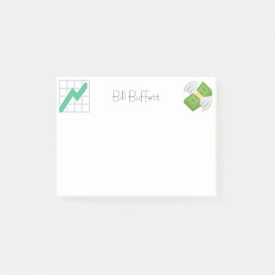 Bloco Post-it Nome feito sob encomenda Emojis financeiro