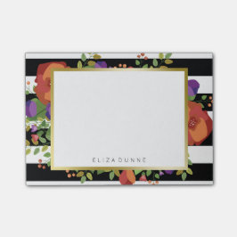 Bloco Post-it Nome Personalizado do Buquê de outono lindo