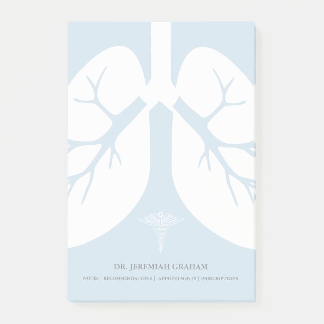 Bloco Post-it Nome personalizado Pulmonologist (Frente)