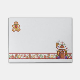 Bloco Post-it Nota de post-it da casa de homem de pão-de-espécie