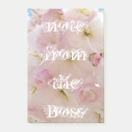 Bloco Post-it nota do Chefe post it notes Flores Cor-de-Rosa