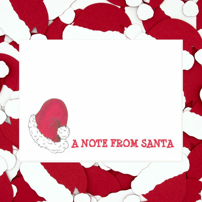 Bloco Post-it Nota Do Natal Secreto Papai Noel Feriado Vermelho (A Note From Santa)