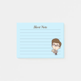 Bloco Post-it Nota sucinta do homem de negócio