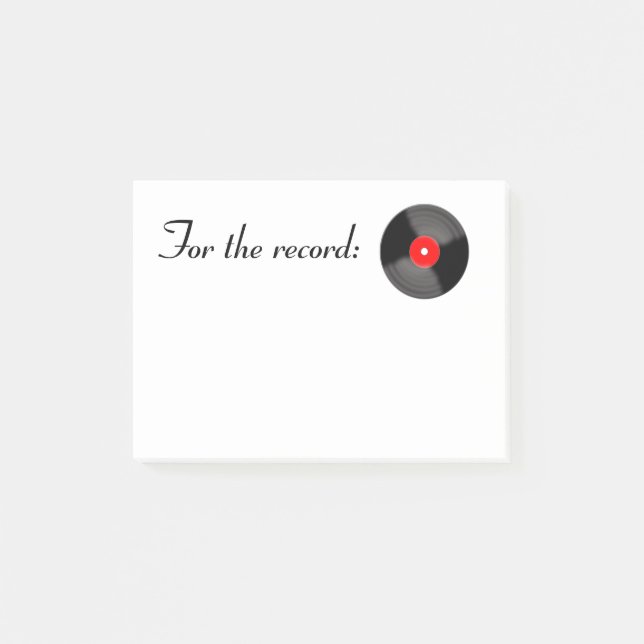Bloco Post-it Notas Adesivas Vermelhas Para O Disco (Frente)