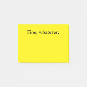 Bloco Post-it Notas agressivas passivas