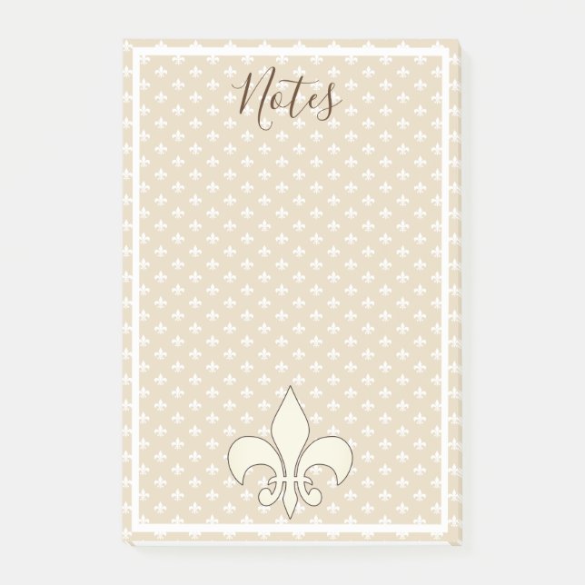 Bloco Post-it Notas da Fleur De Lis francesa (Frente)