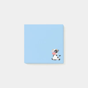 Bloco Post-it Notas da Pequena Vaca Preta e Branca de 3" x 3" P