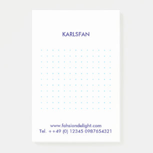 Bloco Post-it Notas de grade azul