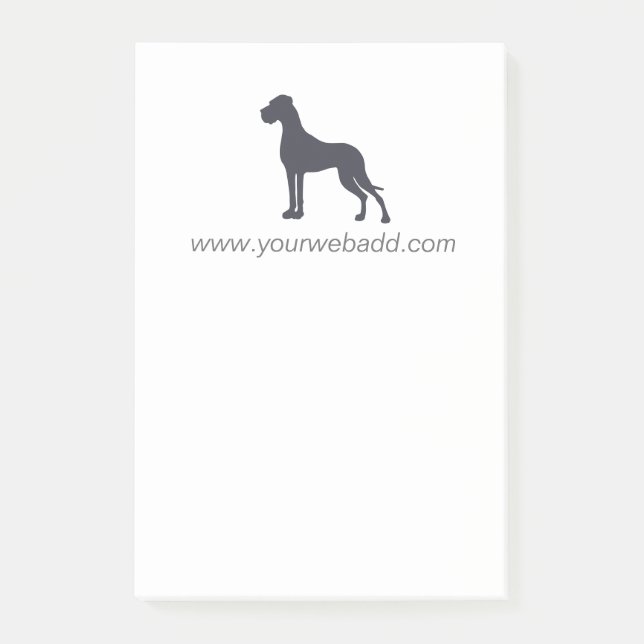 Bloco Post-it Notas de Great Dane (Frente)