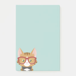 Bloco Post-it Notas de Hipster Orange Tabby Cat Kids Post-it®