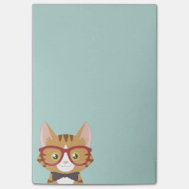 Bloco Post-it Notas de Hipster Orange Tabby Cat Kids Post-it®