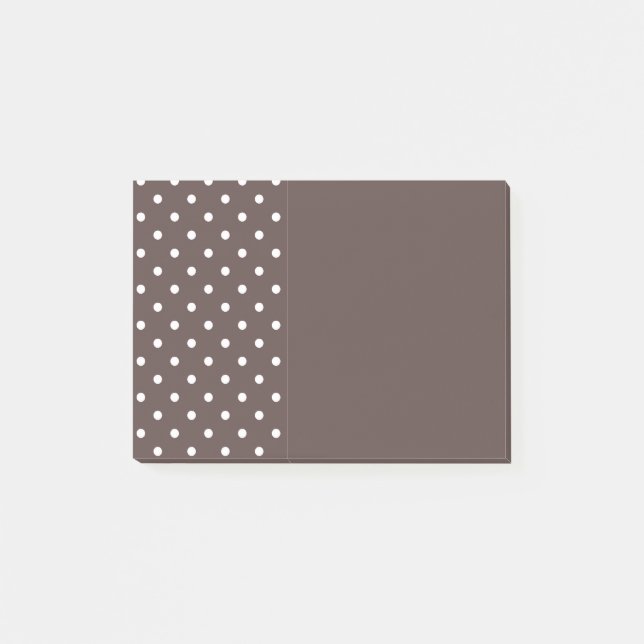 Bloco Post-it Notas de post-it castanho chocolate das bolinhas (Frente)