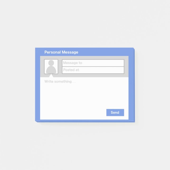 Bloco Post-it Notas de post-it da caixa de mensagem (Frente)