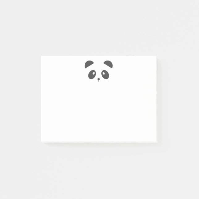 Bloco Post-it Notas de post-it da cara da panda (Frente)
