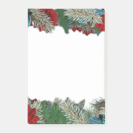 Bloco Post-it Notas de post-it da festão das poinsétias da