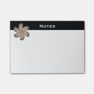 Bloco Post-it Notas de post-it da flor da ostra - design D