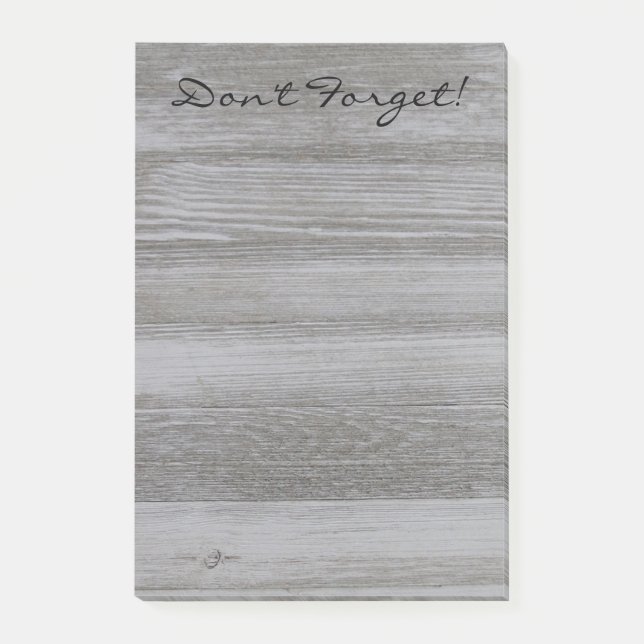 Bloco Post-it Notas de post-it de madeira rústicas (Frente)