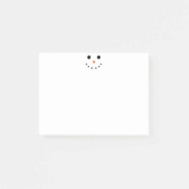 Bloco Post-it Notas de post-it do boneco de neve (Frente)