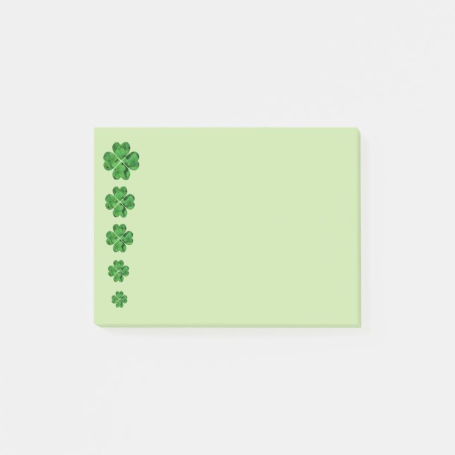 Bloco Post-it Notas de post-it do dia de St Patrick verde dos (Frente)