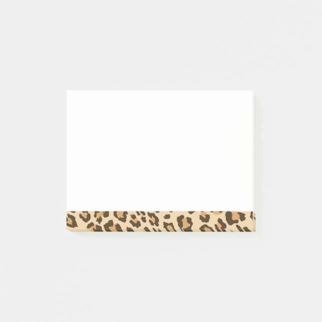 Bloco Post-it Notas de post-it do impressão do leopardo (Frente)